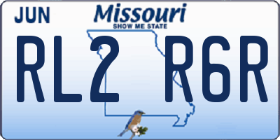 MO license plate RL2R6R