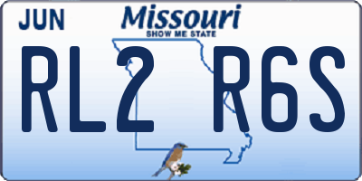 MO license plate RL2R6S