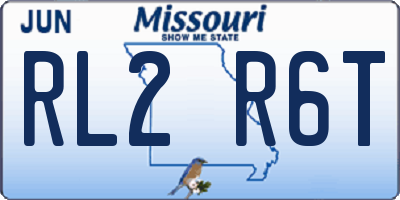 MO license plate RL2R6T