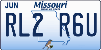 MO license plate RL2R6U