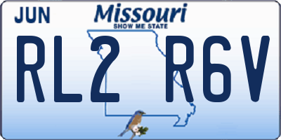 MO license plate RL2R6V