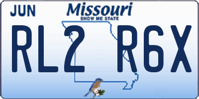 MO license plate RL2R6X