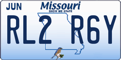 MO license plate RL2R6Y