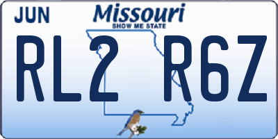 MO license plate RL2R6Z