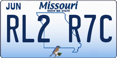 MO license plate RL2R7C