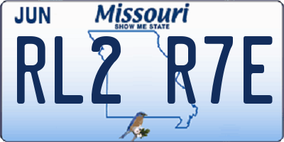 MO license plate RL2R7E
