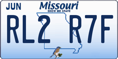 MO license plate RL2R7F