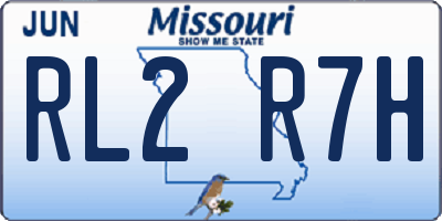 MO license plate RL2R7H