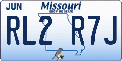 MO license plate RL2R7J