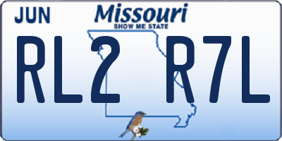 MO license plate RL2R7L