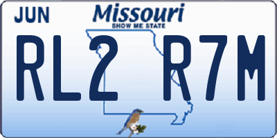 MO license plate RL2R7M