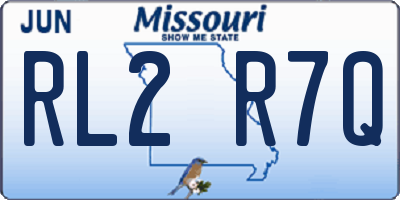 MO license plate RL2R7Q