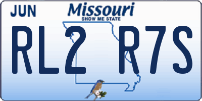 MO license plate RL2R7S