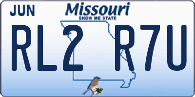 MO license plate RL2R7U