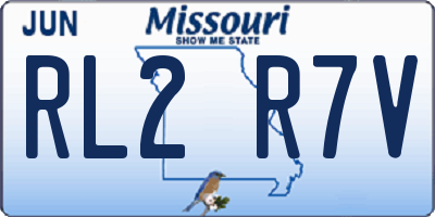 MO license plate RL2R7V