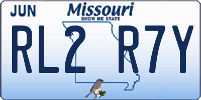 MO license plate RL2R7Y