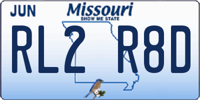 MO license plate RL2R8D