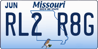 MO license plate RL2R8G