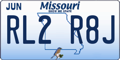 MO license plate RL2R8J