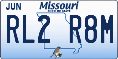 MO license plate RL2R8M