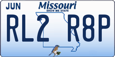 MO license plate RL2R8P
