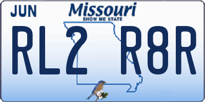 MO license plate RL2R8R