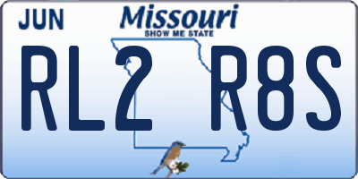 MO license plate RL2R8S