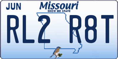 MO license plate RL2R8T