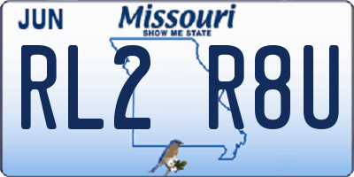 MO license plate RL2R8U