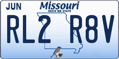MO license plate RL2R8V