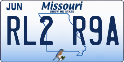 MO license plate RL2R9A