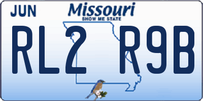 MO license plate RL2R9B