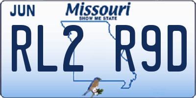 MO license plate RL2R9D
