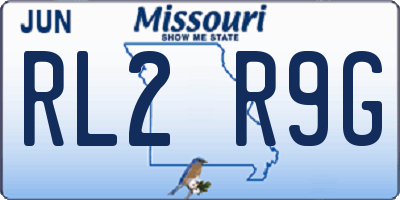 MO license plate RL2R9G