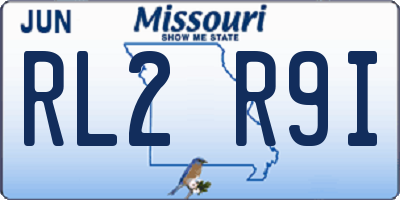MO license plate RL2R9I