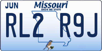 MO license plate RL2R9J