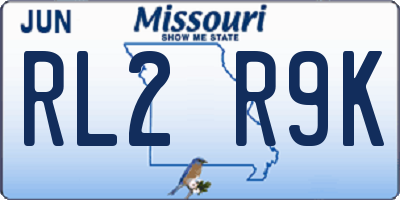 MO license plate RL2R9K