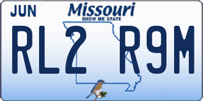 MO license plate RL2R9M