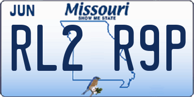 MO license plate RL2R9P
