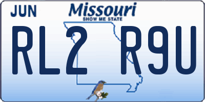 MO license plate RL2R9U
