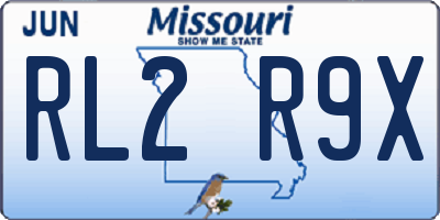 MO license plate RL2R9X