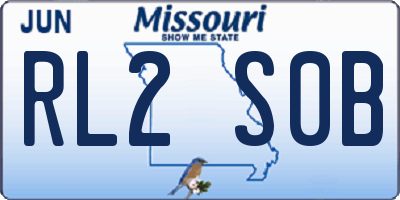 MO license plate RL2S0B
