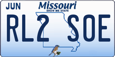 MO license plate RL2S0E