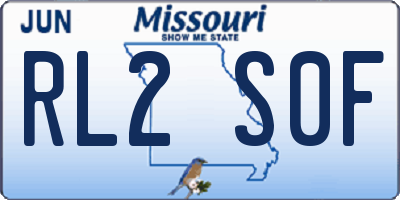 MO license plate RL2S0F