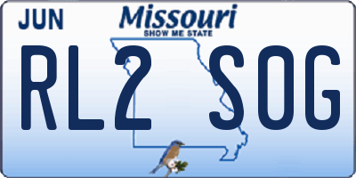 MO license plate RL2S0G