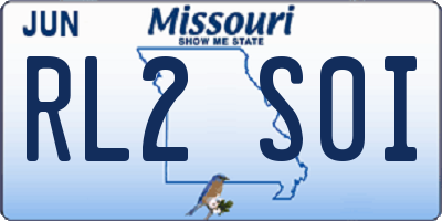 MO license plate RL2S0I