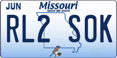 MO license plate RL2S0K