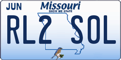 MO license plate RL2S0L