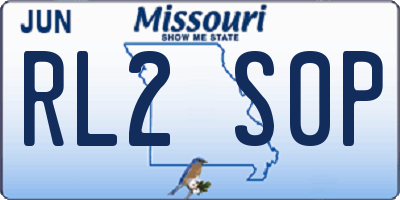 MO license plate RL2S0P