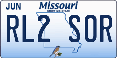 MO license plate RL2S0R